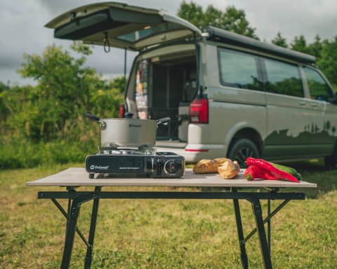 Outwell Canmore L Large Capacity Table for Family Outings, Black/Grey | Outwell