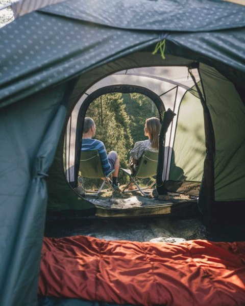 Outwell Earth 5 Plus Two room Tunnet Tent for 5 persons, Green, Grey | Outwell