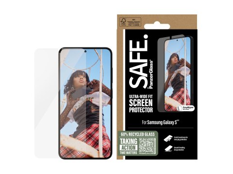 SAFE by PanzerGlass Screen Protector Samsung Galaxy S25 | Ultra-Wide Fit w Aligner | PanzerGlass