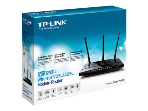 Router TP-LINK VR400 (3G/4G USB, ADSL, ADSL2+, VDSL2; 2,4 GHz, 5 GHz)