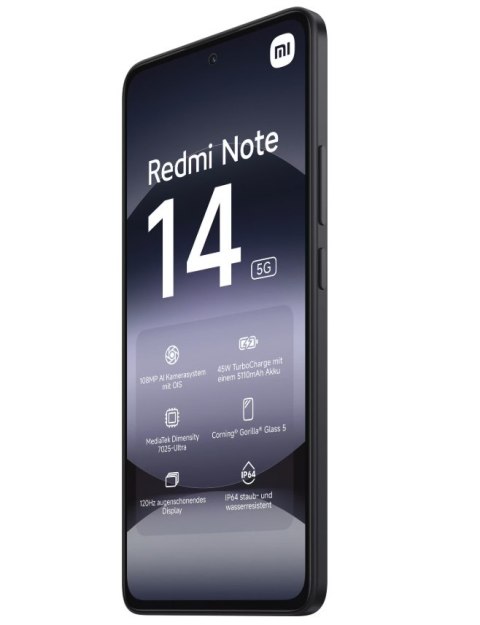 Xiaomi Redmi Note 14 | Midnight Black | 6.67 " | AMOLED | 1080 x 2400 pixels | Mediatek | Internal RAM 6 GB | 128 GB | Dual SIM 