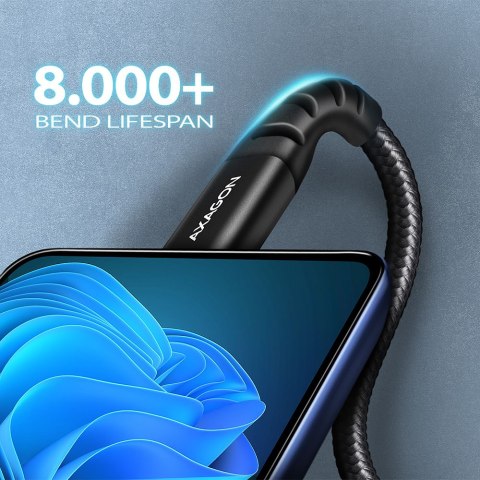 AXAGON Data and charging cable, 1.5 m | BUCM-CM15AB | USB Type C to USB Type C