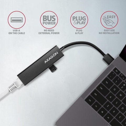 AXAGON SuperSpeed USB-A Hub and Gigabit LAN | HMA-GL3A