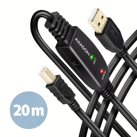 AXAGON USB Repeater Cable, 20 m | ADR-220B | USB Type A to USB Type B