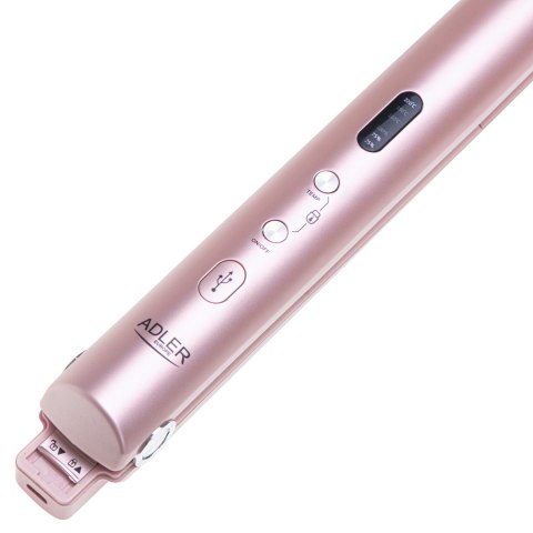 Adler Cordless Hair Straightener | AD 2327 | Ceramic heating system | Display LED | Temperature (min) 160 °C | Temperature (max)