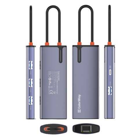 ColorWay 6-in-1 Docking Station | CW-HUB03 | 100 W