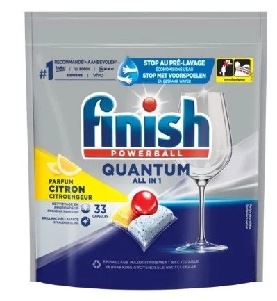 FINISH Dishwasher Tablets | Finish Quantum, Lemon, 33 pcs.