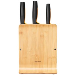 Fiskars Functional Form Bamboo Case for knives 1057553 Plastic Knife 3 pc(s) Dishwasher proof