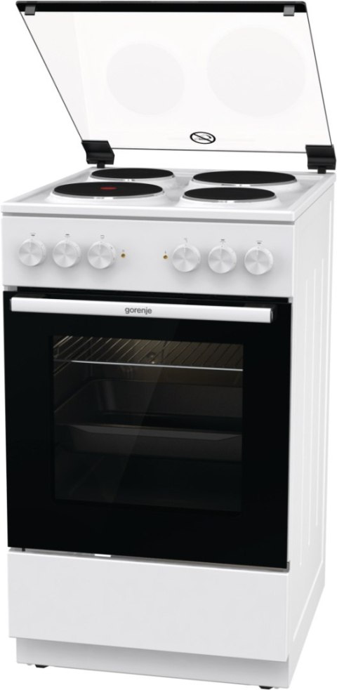 Gorenje Cooker | GE5A21WH | Hob type Electric | Oven type Electric | White | Width 50 cm | Grilling | Depth 59.4 cm | 68 L