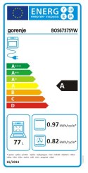 Gorenje Oven | BOS6737SYW | 77 L | Electric | AquaClean | Mechanical control | Steam function | Height 59.5 cm | Width 59.5 cm |
