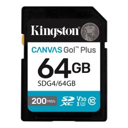 Kingston | Canvas Go! Plus | 64 GB | SD | Flash memory class Class 10, UHS-I, U3, V30