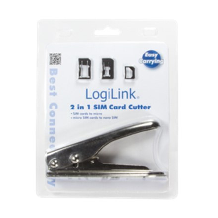 Logilink | 2 in 1 SIM Card Cutter | *Do cięcia kart SIM do formatu mikro i nano*Materiał: Nierdzewne żelazo*Do łatwego cięcia ka