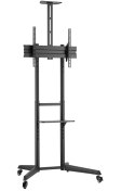 Neomounts FL50-550BL1 TV trolley - 37-70" - max 50 kg - manual h 128,5-145 cm - VESA 100x100-600x400 - incl. cam/hardware shelf 