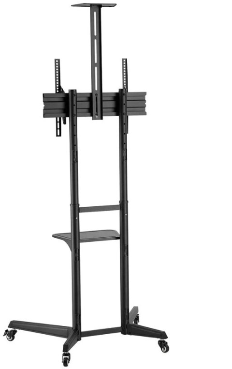 Neomounts FL50-550BL1 TV trolley - 37-70" - max 50 kg - manual h 128,5-145 cm - VESA 100x100-600x400 - incl. cam/hardware shelf 