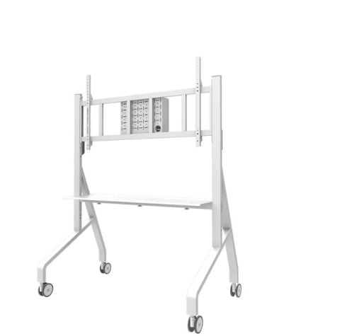 Neomounts MOVE Go XL FL50-575WH1 TV trolley - 65-110" - max 125 kg - manual h 129-139 cm - VESA 100x100-1100x600 - incl. hardwar