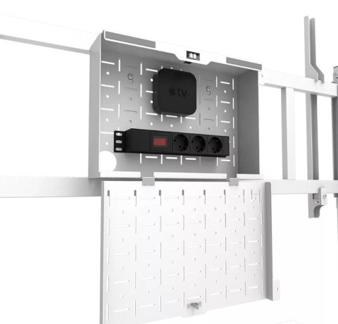 Neomounts MOVE Go XL FL50-575WH1 TV trolley - 65-110" - max 125 kg - manual h 129-139 cm - VESA 100x100-1100x600 - incl. hardwar