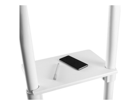 Neomounts NS-M1250WHITE TV trolley - 37-70" - max 70 kg - VESA 200x200-600x400 - 90° rotatable - incl. hardware shelf - white