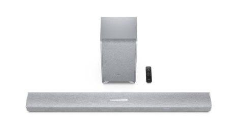 Sharp HT-SBW55121(SL) Q 5.1.2 Dolby Atmos/ DTS:X Soundbar with Wireless Subwoofer, Silver | Sharp