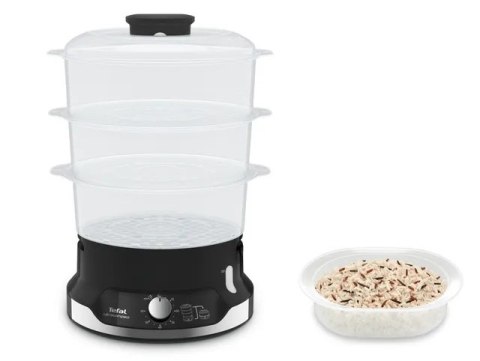 TEFAL Food Steamer VC204810 Ultracompact Black 800 W Capacity 9 L Number of baskets 3