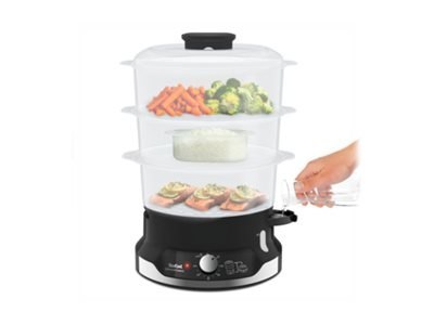TEFAL Food Steamer VC204810 Ultracompact Black 800 W Capacity 9 L Number of baskets 3