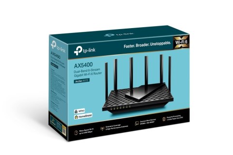 TP-LINK | Dwuzakresowy router Wi-Fi 6 | Archer AX72 | 802.11ax | Mbit/s | 10/100 Mbit/s | Porty Ethernet LAN (RJ-45) 3 | Obsługa