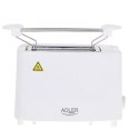 Adler | AD 3223 | Toster | Moc 750 W | Liczba gniazd 2 | Materiał obudowy Plastik | Biały