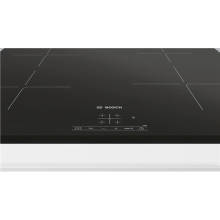Bosch | PUE63KBB6E | Płyta | Indukcyjna | Liczba palników/stref gotowania 4 | Dotykowa | Timer | Czarna