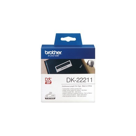 Brother | DK-22211 | Etykiety | Termiczne | Białe | Rolka (2,9 cm x 15,2 m)