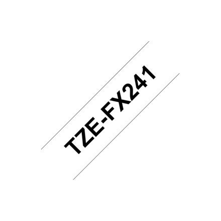Brother | FX241 | Elastyczna taśma identyfikacyjna | Termiczna | Czarna na białym | Rolka (1,8 cm x 8 m)