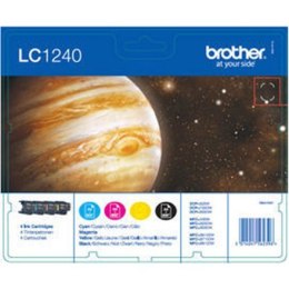 Brother LC | 1240 Value-Pack | Czarny | Żółty | Cyjan | Magenta | Wkład atramentowy | 600 stron