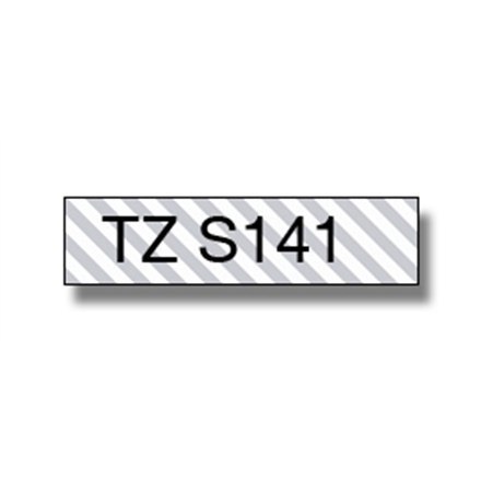 Brother | S141 | Taśma laminowana | Termiczna | Czarna przezroczysta | Rolka (1,8 cm x 8 m)