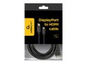 Cablexpert | CC-DP-HDMI-1M | Męski | 19 pin HDMI Typ A | Męski | 20 pin DisplayPort | 1 m