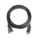 Cablexpert | CC-DPM-DVIM | Kabel Display | Męski | 24+1 pin cyfrowy DVI | Męski | 20 pin DisplayPort | 1.8 m | Czarny