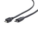 Cablexpert | Kabel USB-C | Męski | 5-pinowy Micro-USB Typ B | Męski | 24-pinowy USB-C | 1,8 m | Czarny