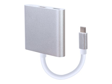 Stacja dokująca | USB-C 3.1 / Thunderbolt 3 | Srebrny