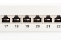 Digitus | Patch Panel | DN-91624S | Biały | Kategoria: CAT 6; Porty: 24 x RJ45; Wytrzymałość: 7,7 kg; Siła wkładania: 30N max | 