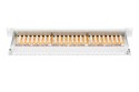 Digitus | Patch Panel | DN-91624S | Biały | Kategoria: CAT 6; Porty: 24 x RJ45; Wytrzymałość: 7,7 kg; Siła wkładania: 30N max | 
