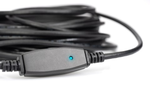 Digitus | Przedłużacz USB | Żeńskie | 9-pinowe USB typu A | Męskie | Czarne | 9-pinowe USB typu A | 10 m