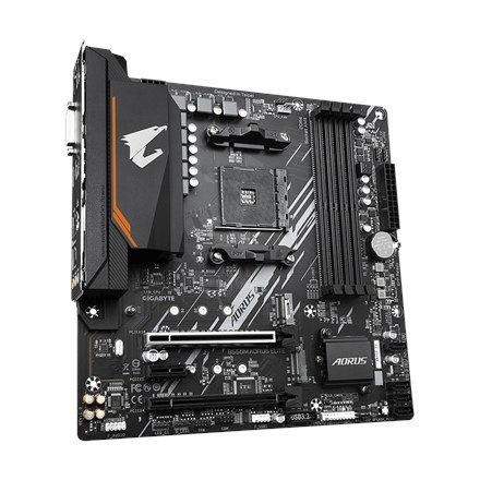Gigabyte | B550M AORUS ELITE 1.0 | Rodzina procesorów AMD | Gniazdo procesora AM4 | DDR4 DIMM | Gniazda pamięci 4 | Liczba złącz