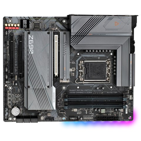 Gigabyte | Z690 GAMING X DDR4 1.0 M/B | Rodzina procesorów Intel | Gniazdo procesora LGA1700 | DDR4 DIMM | Gniazda pamięci 4 | O