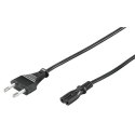Goobay | Kabel zasilający | Zasilanie IEC 60320 C7 | Europlug (zasilanie CEE 7/16) | 1,5 m | Czarny