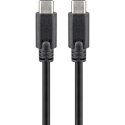 Goobay | Kabel USB-C | Męski | 24-pinowy USB-C | Męski | Czarny | 24-pinowy USB-C | 1 m