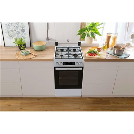 Gorenje | Kuchenka | GK5C41WH | Typ płyty gazowa | Typ piekarnika elektryczna | Biały | Szerokość 50 cm | Grillowanie | Głębokoś