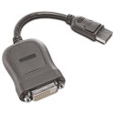 Lenovo 18+1 pin cyfrowy DVI (Single-Link) | żeński | 20 pin DisplayPort | męski | szary | 0,2 m