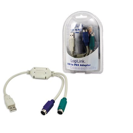 Logilink 4-pinowy USB typu A | męski | 6-pinowy mini-DIN (styl PS/2) | żeński