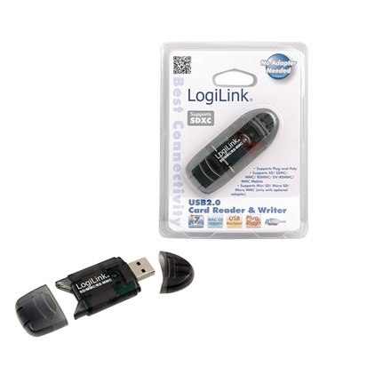 Logilink | Cardreader USB 2.0 Stick zewnętrzny dla MMC, RS-MMC, SD i SD HC