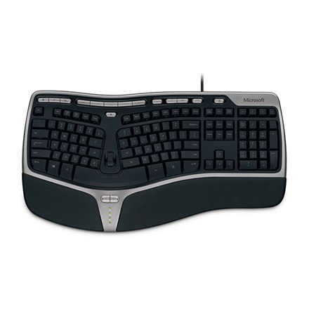 Microsoft | B2M-00006 | Natural Ergonomic Keyboard 4000 | Multimedia | Wired | PL | 1.53 m | Black | English | 1.3 g