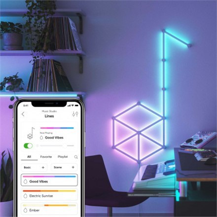 Nanoleaf Lines Starter Kit (15 panels) Nanoleaf | Lines Starter Kit (15 panels) | W | 16M+ colors