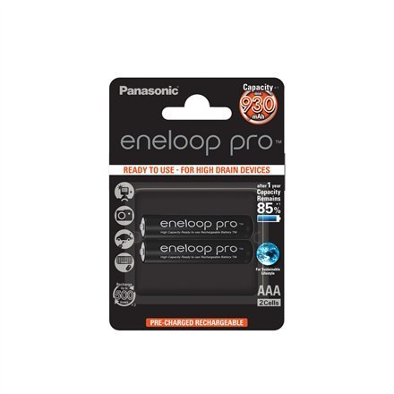Panasonic | AAA | 930 mAh | 2 sztuki | ENELOOP Pro BK-4HCDE/2BE