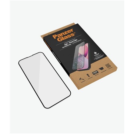 PanzerGlass | Ochraniacz ekranu - szkło | Apple iPhone 13 mini | Szkło | Czarny | Przezroczysty